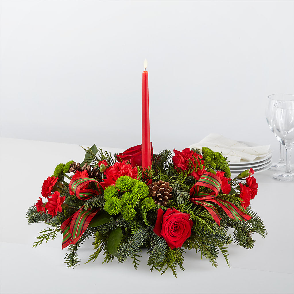 By the Candlelight Centerpiece – Reedley Flower Shop, Reedley CA