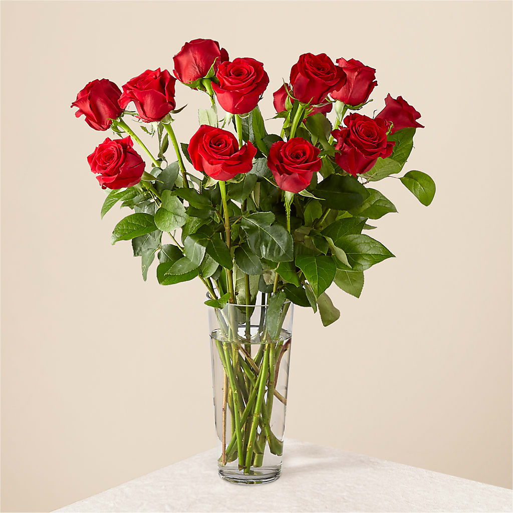 Long Stem Red Rose Bouquet – Reedley Flower Shop, Reedley CA