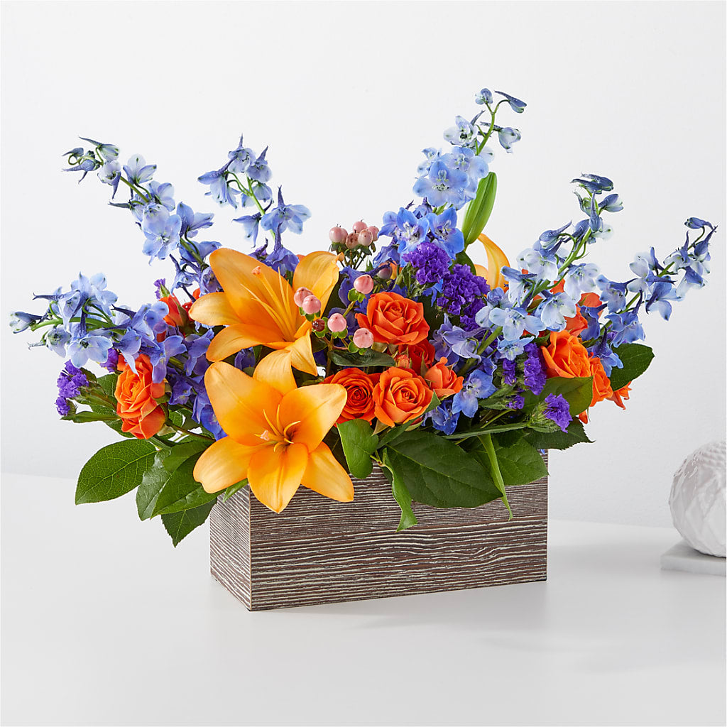 Radiant Citrus Box Bouquet – Reedley Flower Shop, Reedley CA