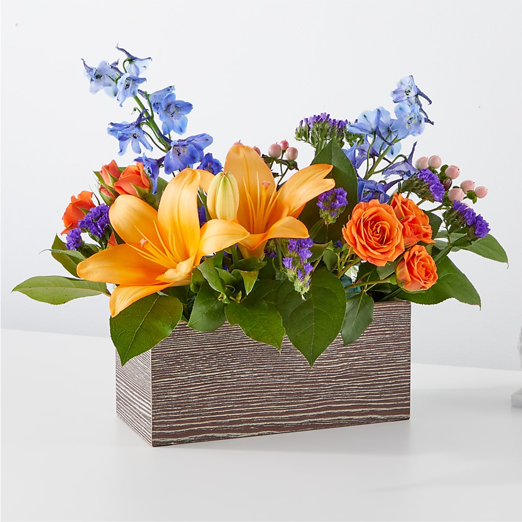 Radiant Citrus Box Bouquet – Reedley Flower Shop, Reedley CA