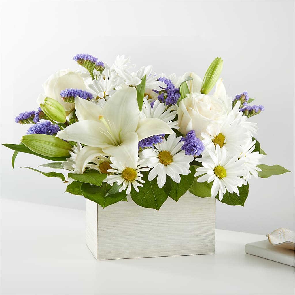Beyond Blue Box Bouquet – Reedley Flower Shop, Reedley CA