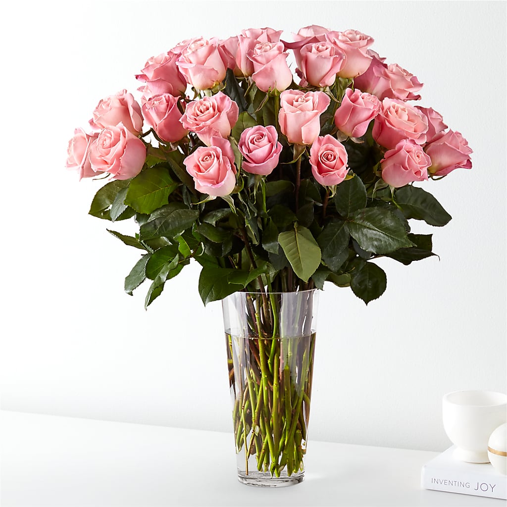 Long Stem Pink Rose Bouquet – Reedley Flower Shop, Reedley CA