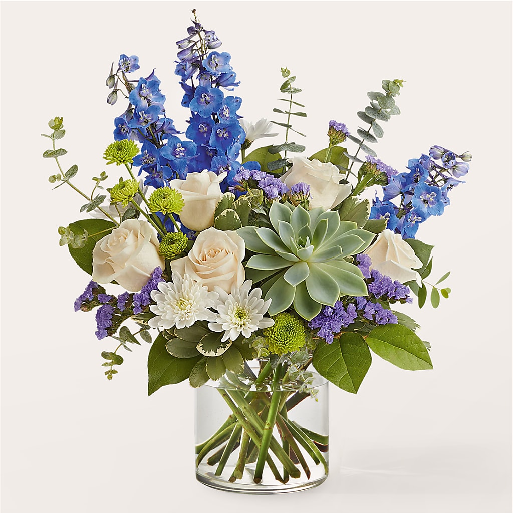 Cerulean Waves Bouquet – Reedley Flower Shop, Reedley CA