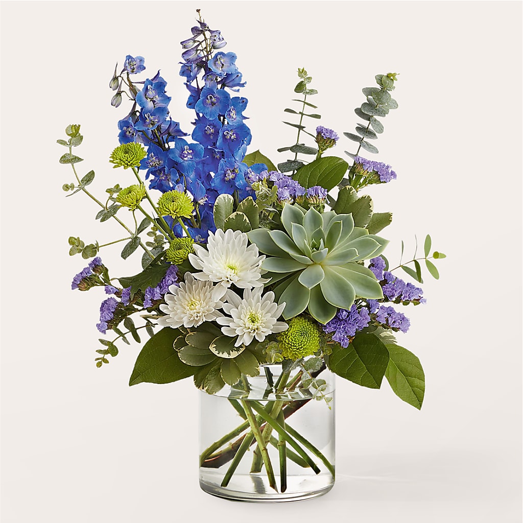 Cerulean Waves Bouquet – Reedley Flower Shop, Reedley CA