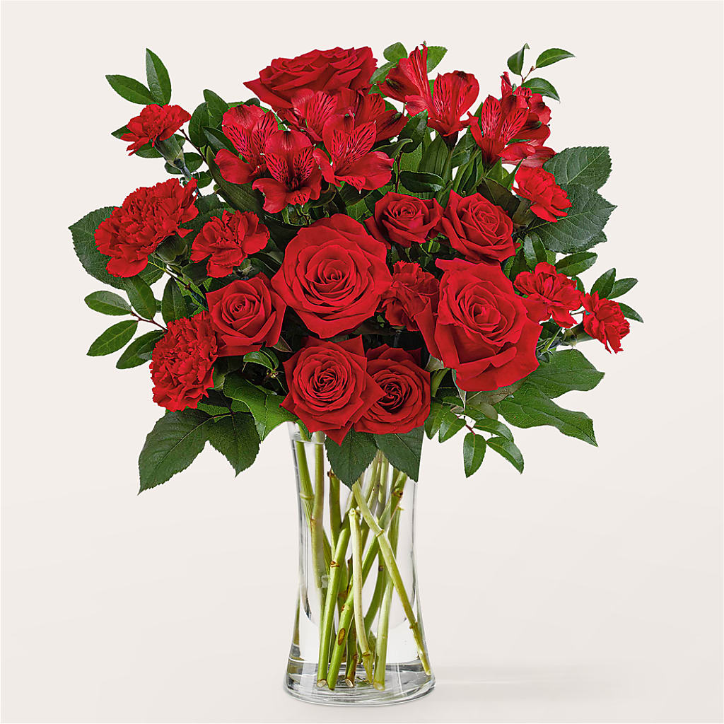 Brilliant Ruby Bouquet – Reedley Flower Shop, Reedley CA