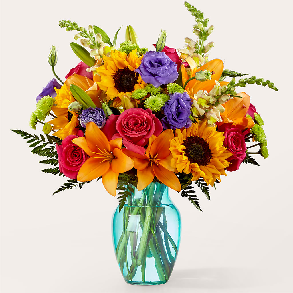 Double Rainbow Bouquet – Reedley Flower Shop, Reedley CA