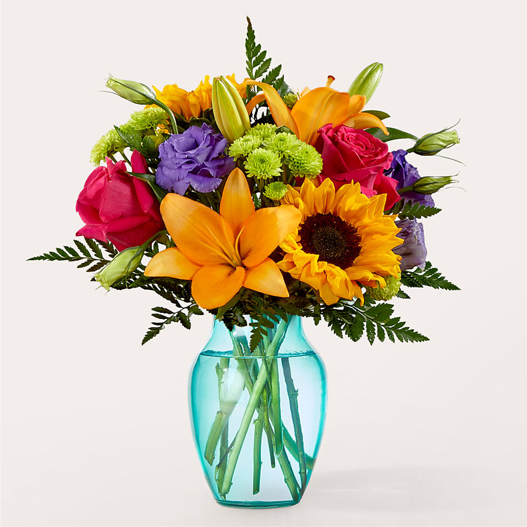 Double Rainbow Bouquet – Reedley Flower Shop, Reedley CA