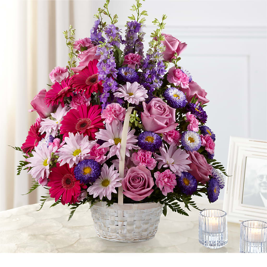 Pastel Peace Basket – Reedley Flower Shop, Reedley CA