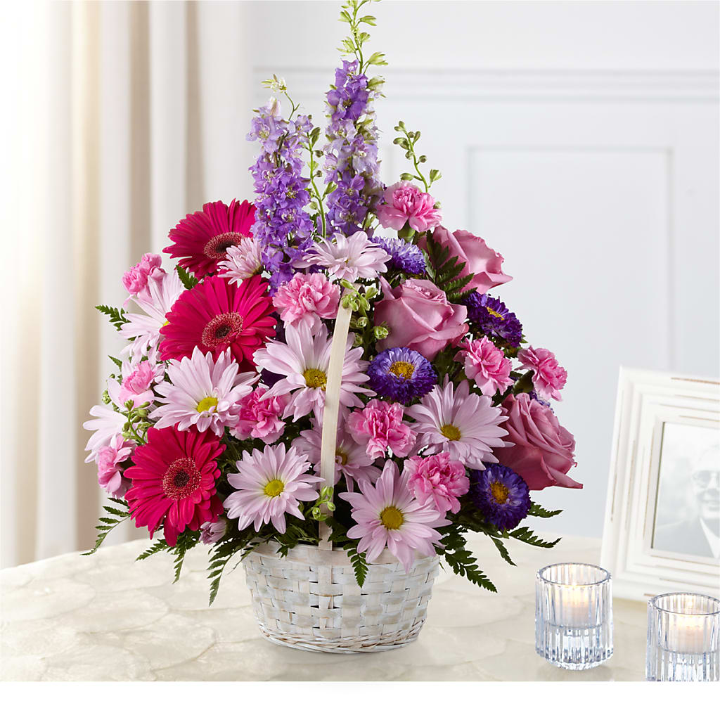 Pastel Peace Basket – Reedley Flower Shop, Reedley CA