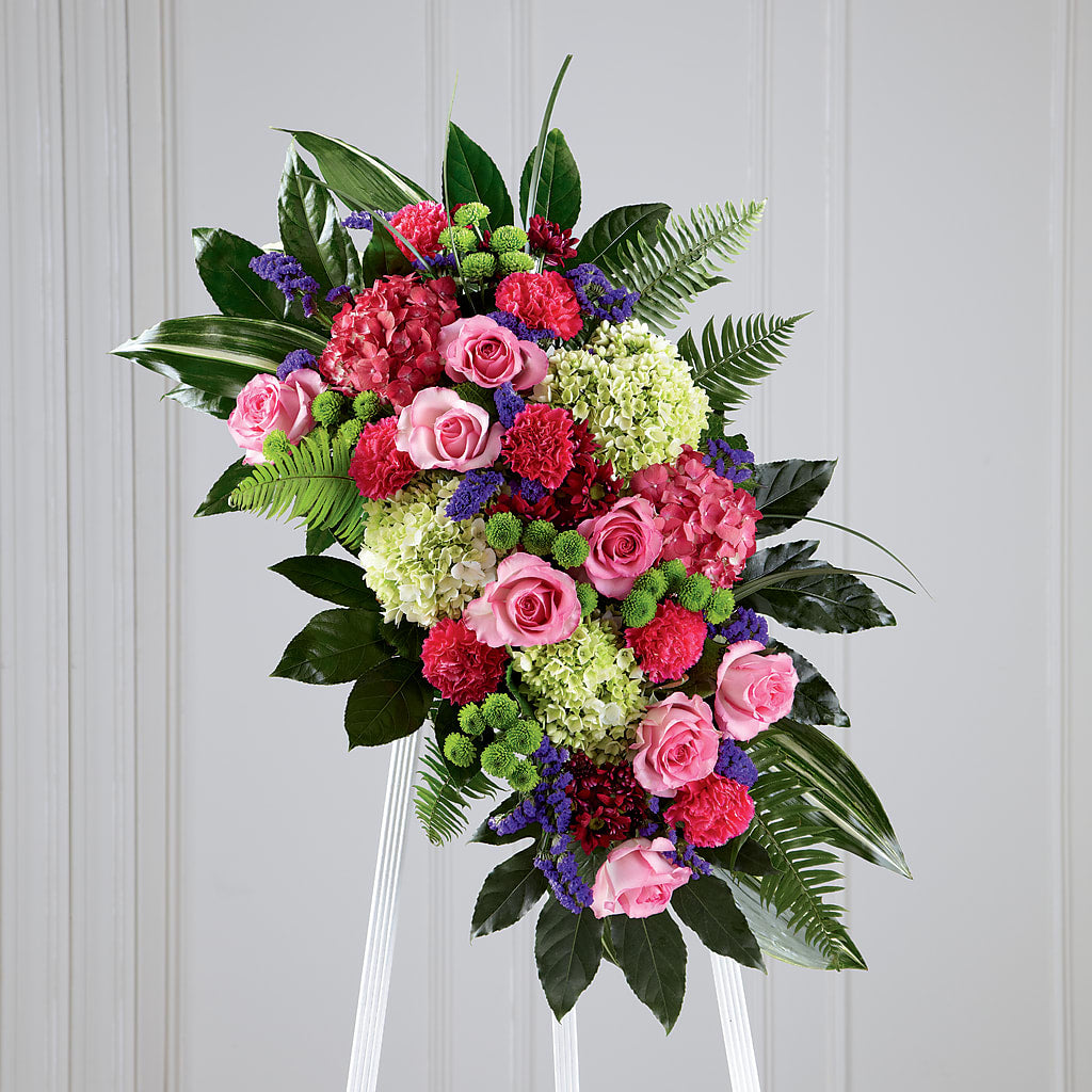 Refreshing Mix Standing Spray – Reedley Flower Shop, Reedley CA