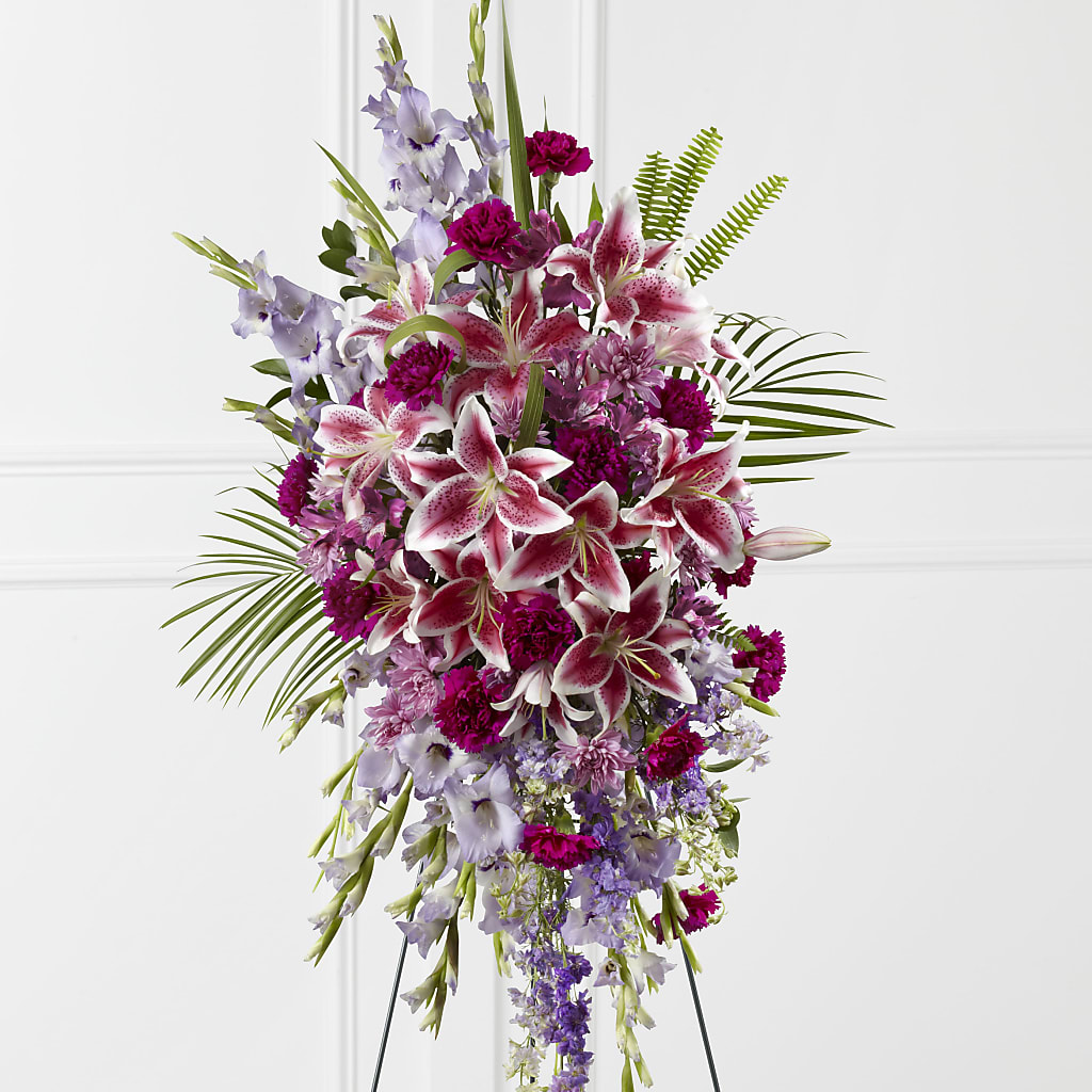 Tender Touch Standing Spray – Reedley Flower Shop, Reedley CA