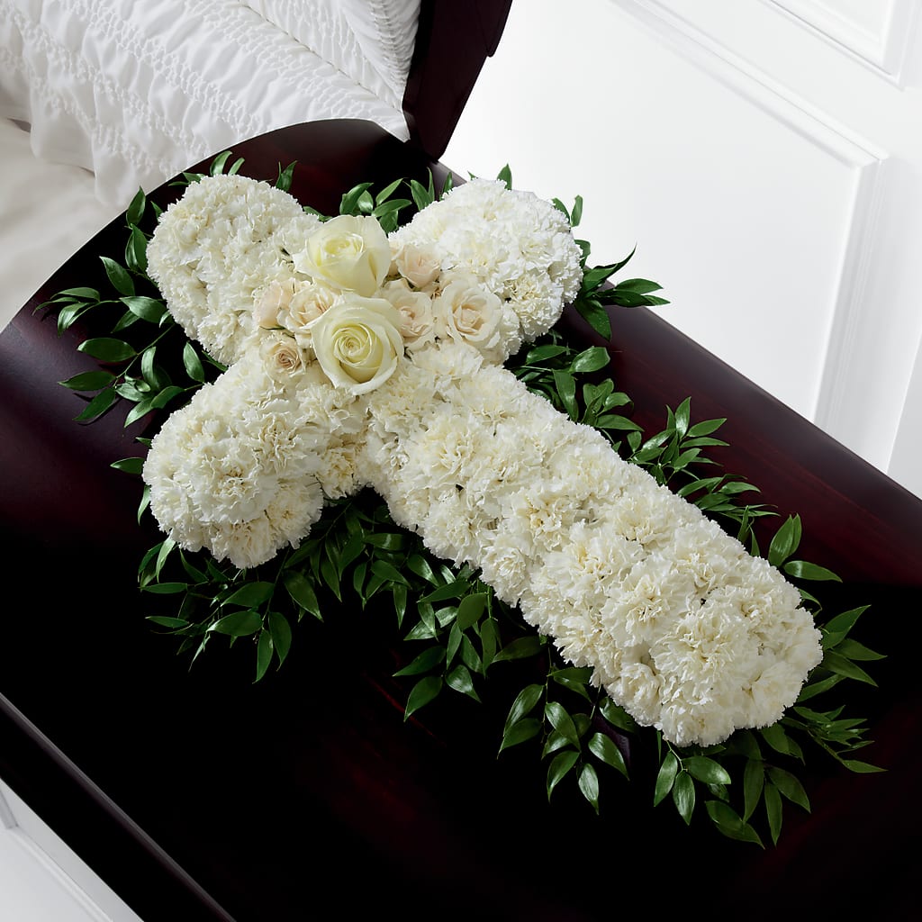 Peaceful Memories Casket Spray (Standard) – Reedley Flower Shop, Reedley CA