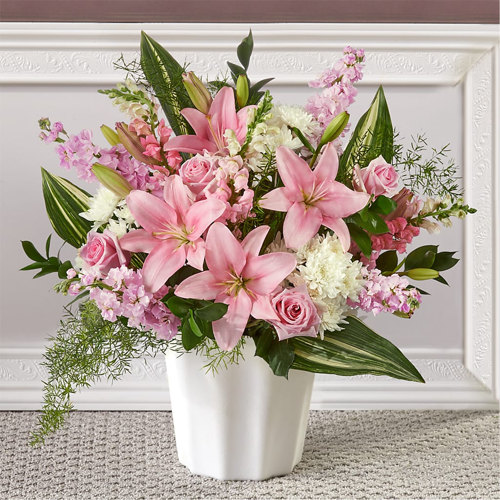 Simply Serene Floor Basket – Reedley Flower Shop, Reedley CA
