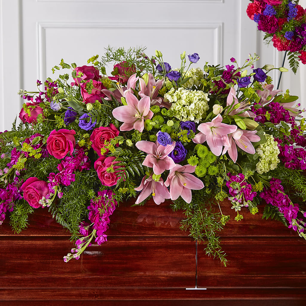 Radiant Tribute Casket Spray – Reedley Flower Shop, Reedley CA