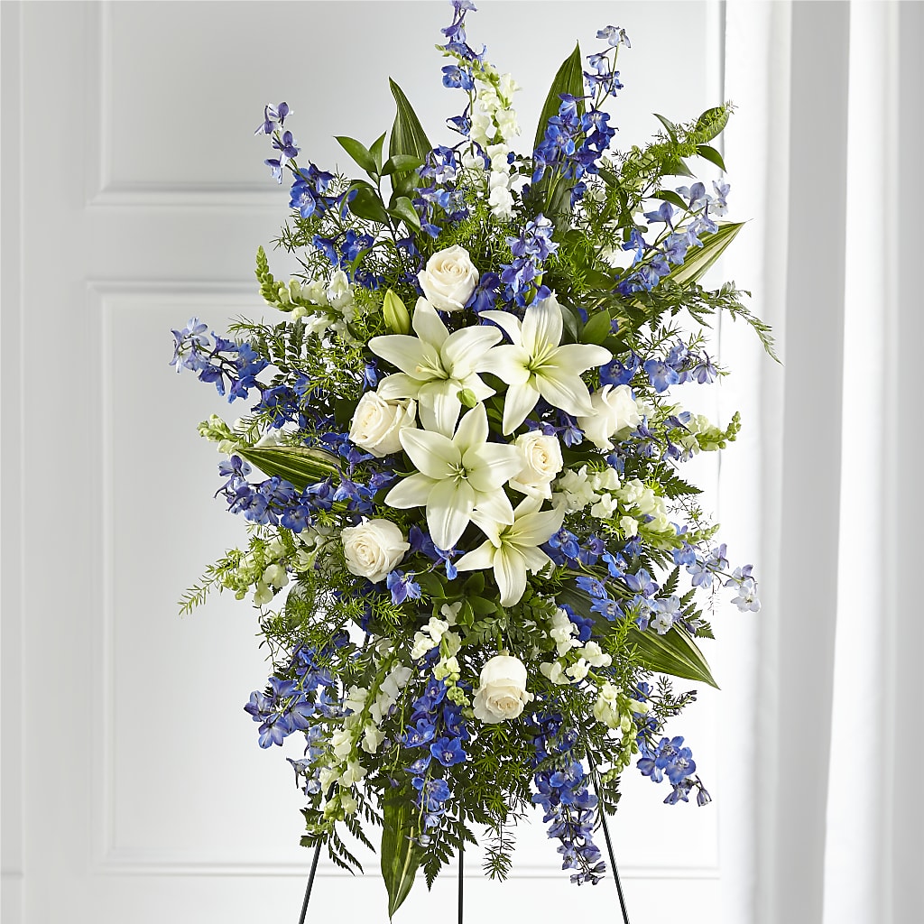 Faithful Friend Standing Spray – Reedley Flower Shop, Reedley CA