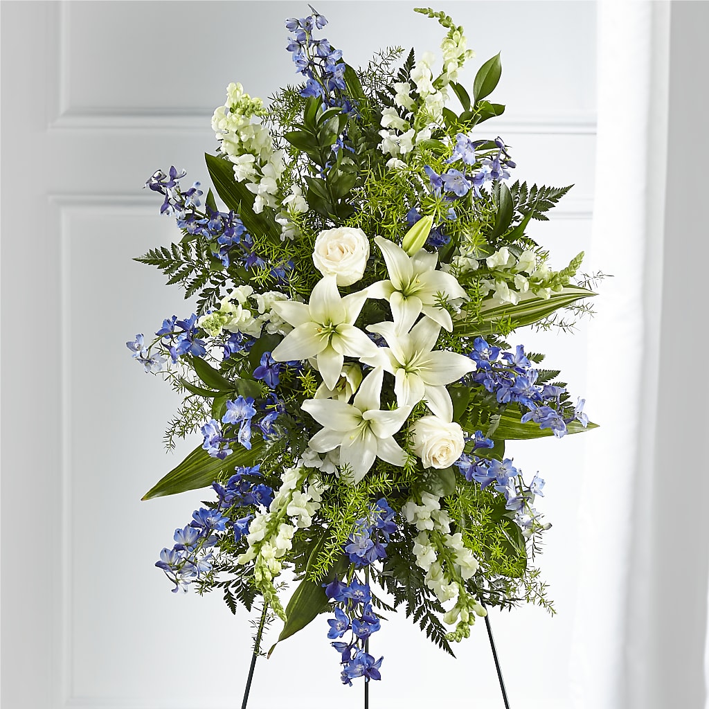 Faithful Friend Standing Spray – Reedley Flower Shop, Reedley CA