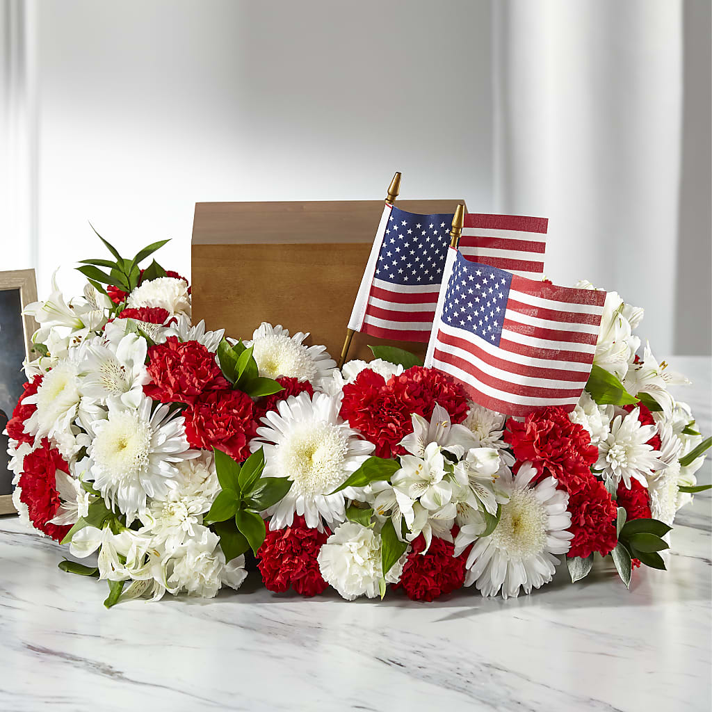 Spirit of Patriotism Cremation Adornment – Reedley Flower Shop, Reedley CA