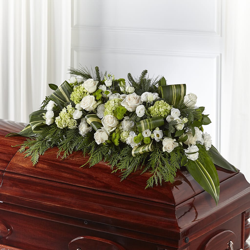 Hopeful Gesture Casket Spray – Reedley Flower Shop, Reedley CA