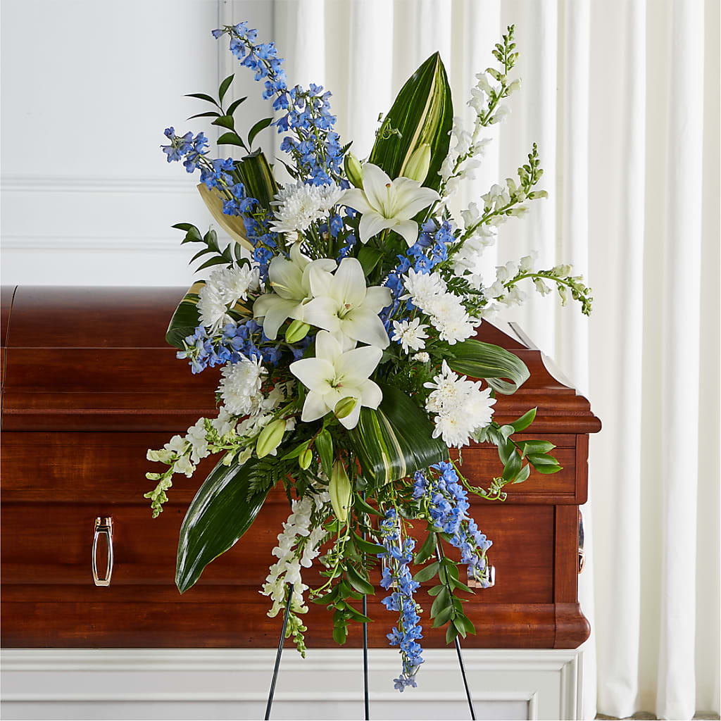 Eternal Impressions Standing Spray – Reedley Flower Shop, Reedley CA
