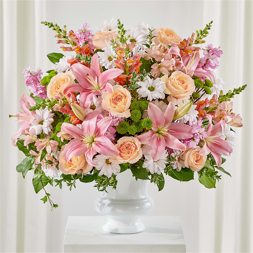 Heartfelt Gesture Urn Arrangement – Reedley Flower Shop, Reedley CA