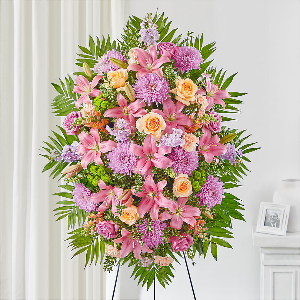 Love & Light Standing Spray – Reedley Flower Shop, Reedley CA