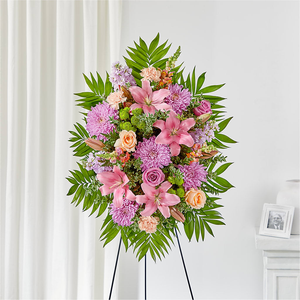 Love & Light Standing Spray – Reedley Flower Shop, Reedley CA