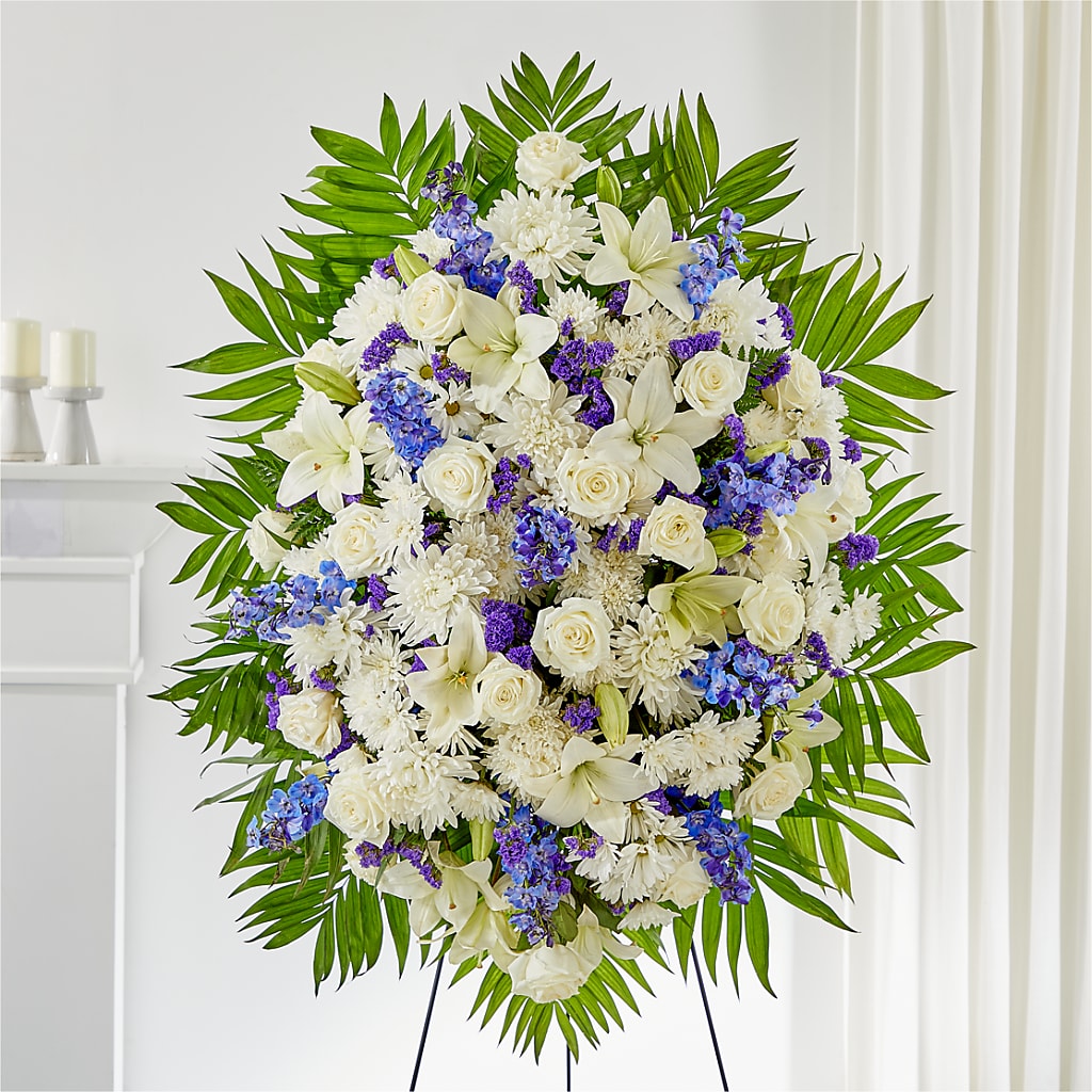 At Rest Standing Spray – Reedley Flower Shop, Reedley CA