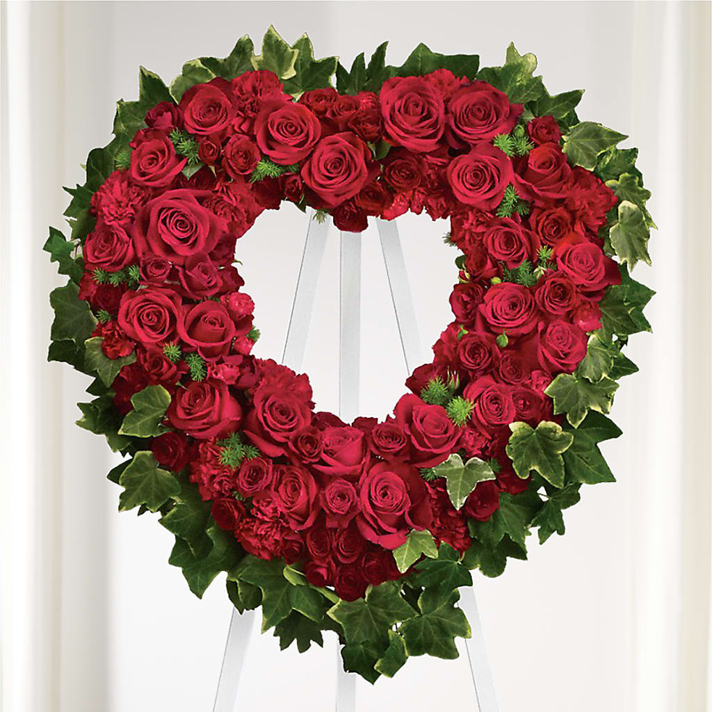 Wholehearted Standing Spray – Reedley Flower Shop, Reedley CA