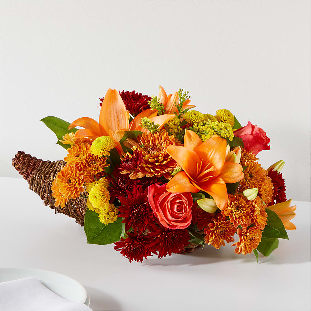 Bouquet of Blessings Cornucopia – Reedley Flower Shop, Reedley CA