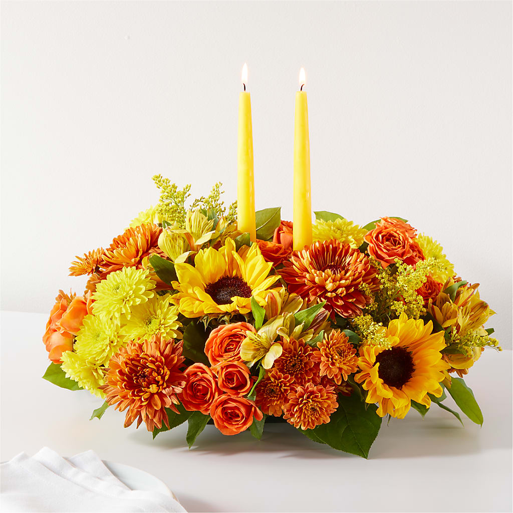 Autumn Harmony Centerpiece – Reedley Flower Shop, Reedley CA