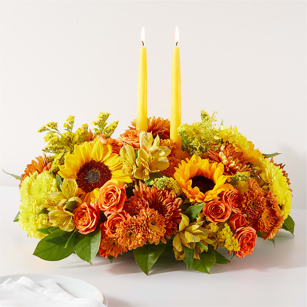 Autumn Harmony Centerpiece – Reedley Flower Shop, Reedley CA