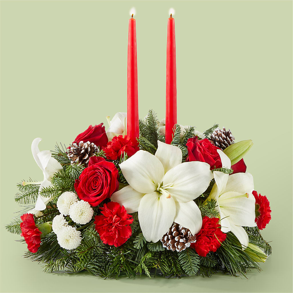 Seasonal Festivities Centerpiece – Reedley Flower Shop, Reedley CA
