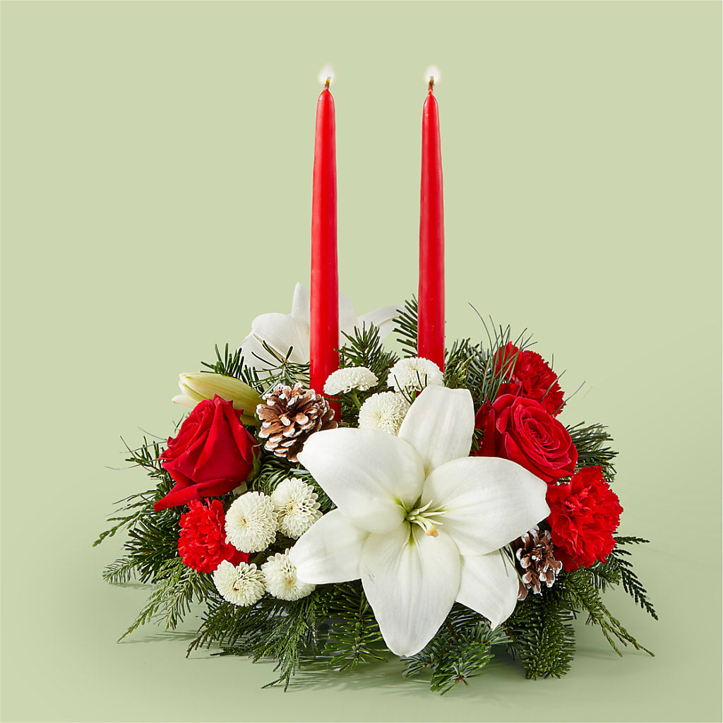Seasonal Festivities Centerpiece – Reedley Flower Shop, Reedley CA