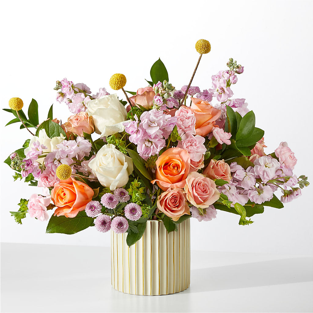 French Market Bouquet with Ivory Vase – Reedley Flower Shop, Reedley CA