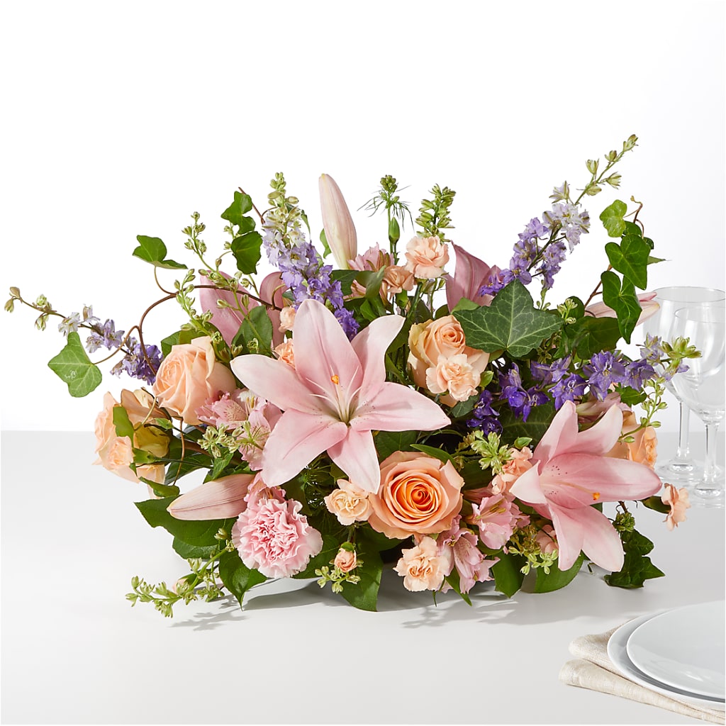 Blossom Time Centerpiece – Reedley Flower Shop, Reedley CA