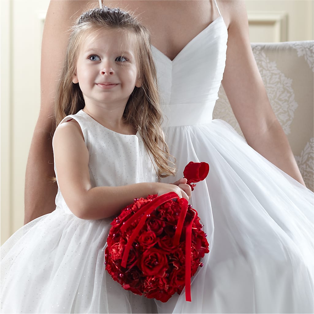 Pure at Heart Flower Girl Arrangement – Reedley Flower Shop, Reedley CA