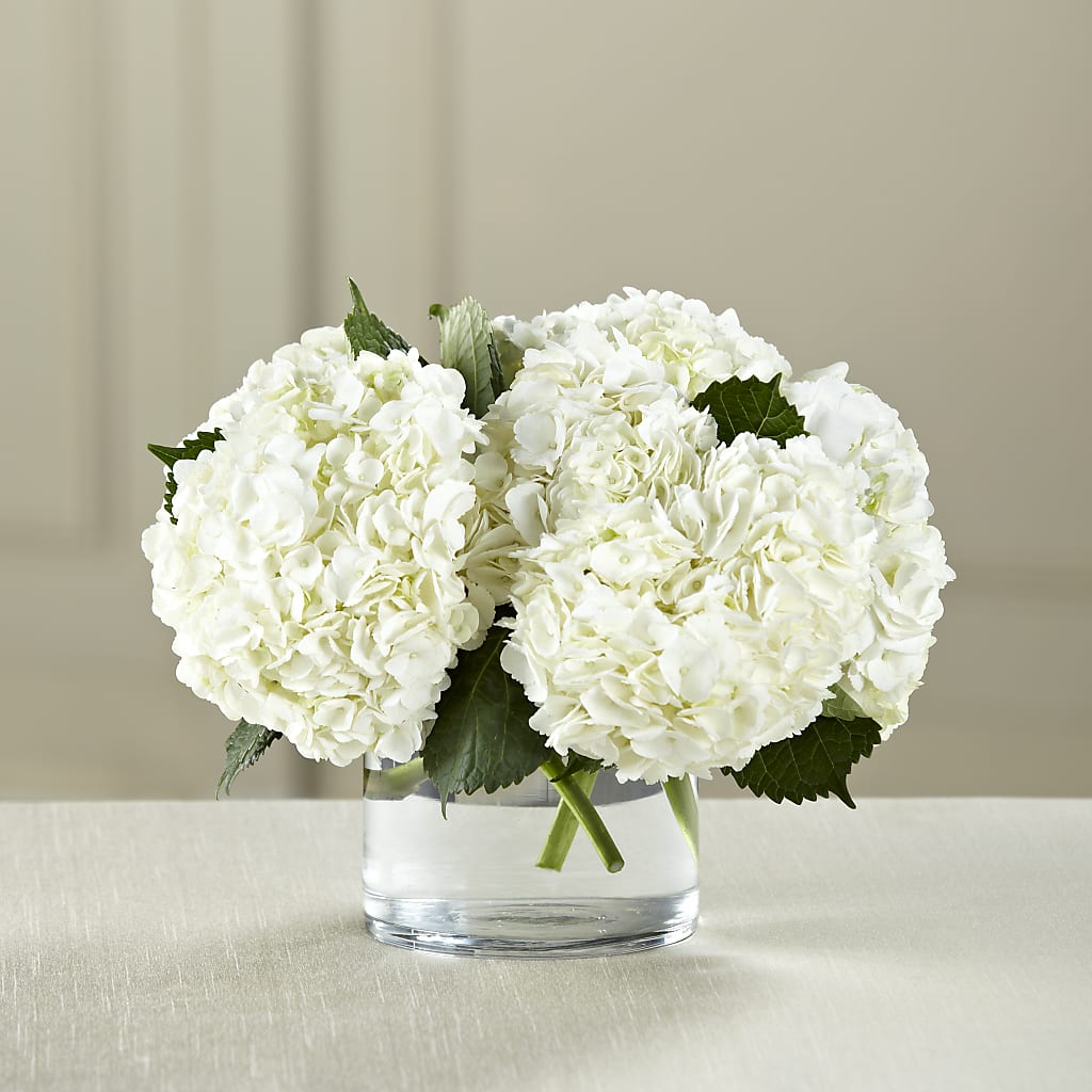 White Hydrangea Bouquet – Reedley Flower Shop, Reedley CA