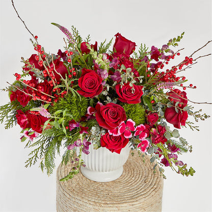 Big Red Bow Bouquet –  Reedley Flower Shop, Reedley CA