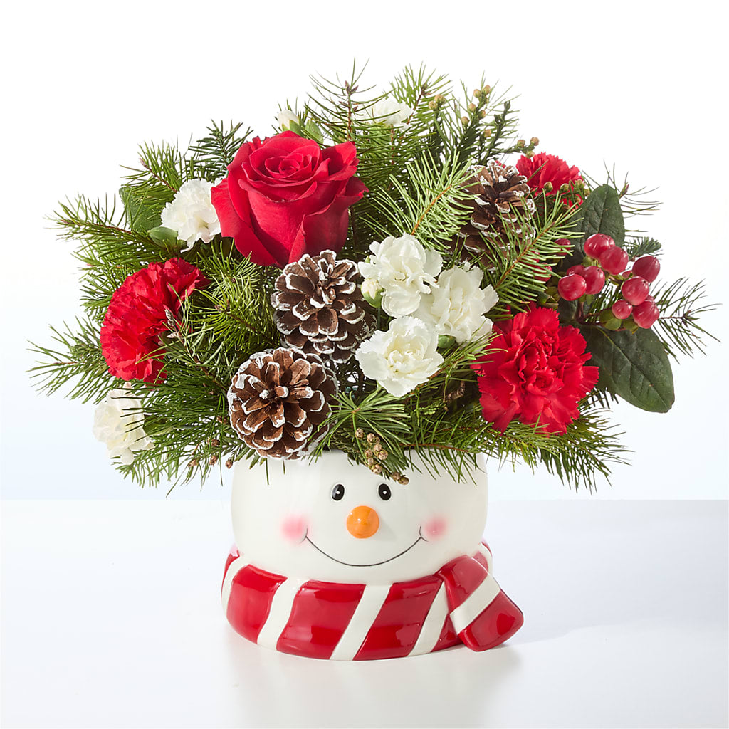 Jolly Snowman Bouquet –  Reedley Flower Shop, Reedley CA