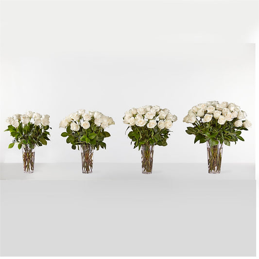 Long Stem White Rose Bouquet –  Reedley Flower Shop, Reedley CA