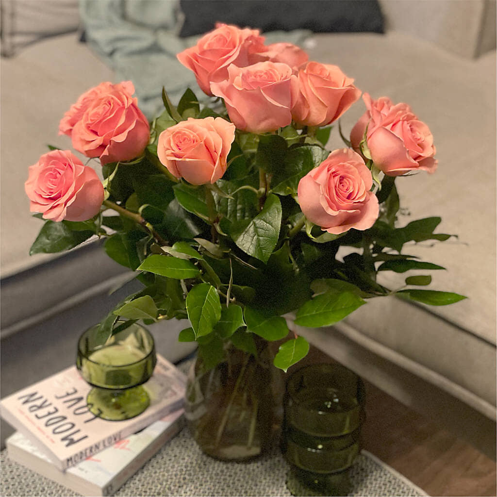 Long Stem Pink Rose Bouquet –  Reedley Flower Shop, Reedley CA