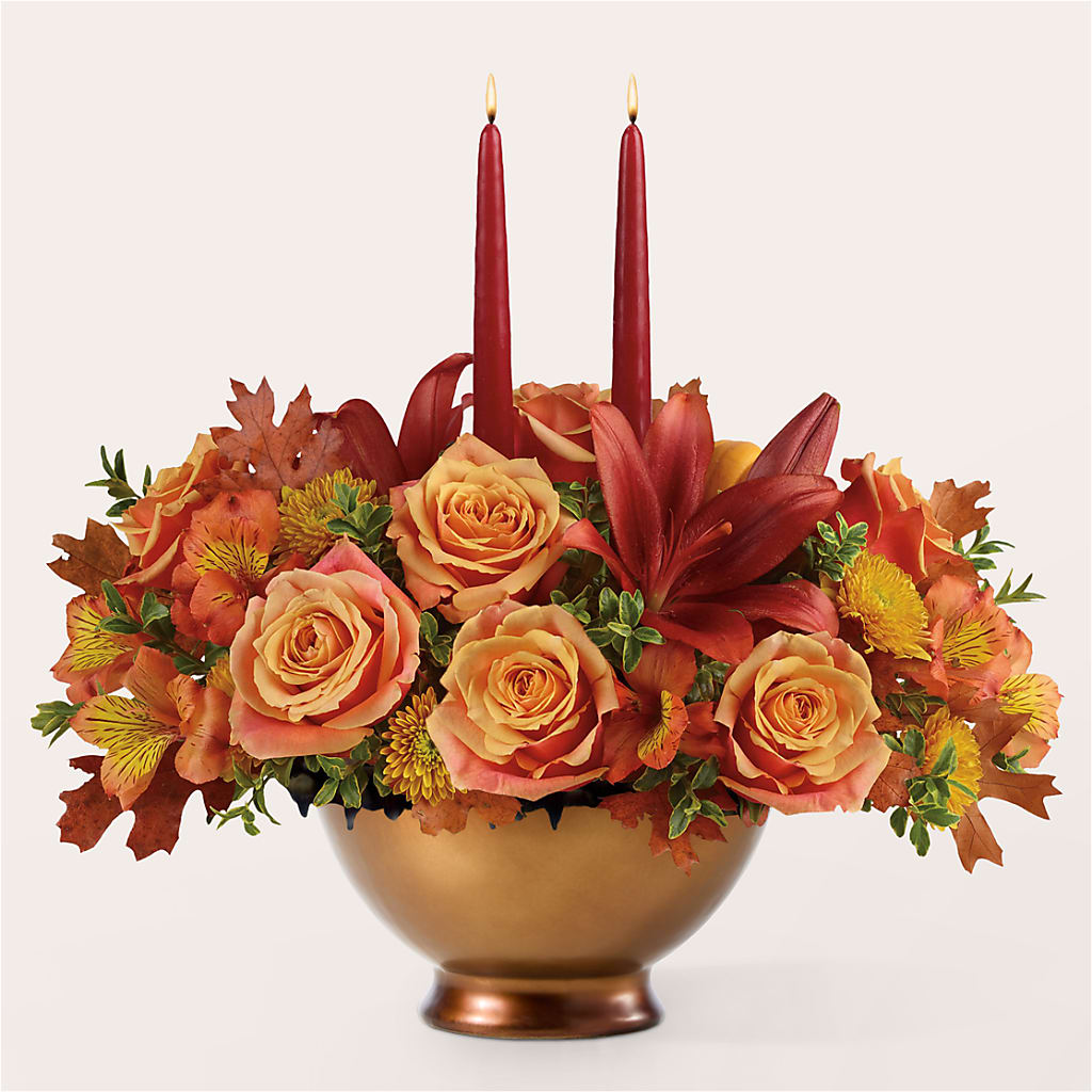 Harvest Table Centerpiece –  Reedley Flower Shop, Reedley CA