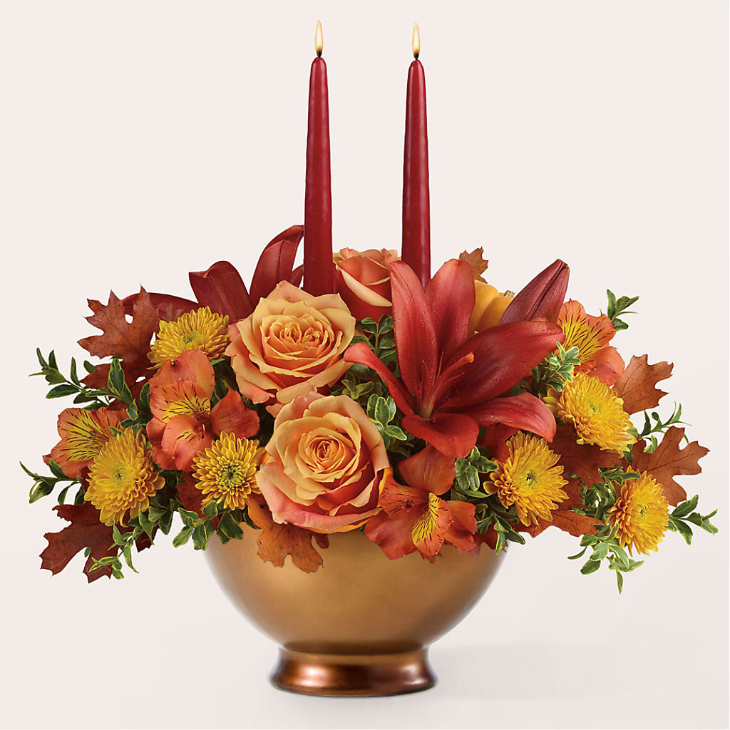Harvest Table Centerpiece –  Reedley Flower Shop, Reedley CA