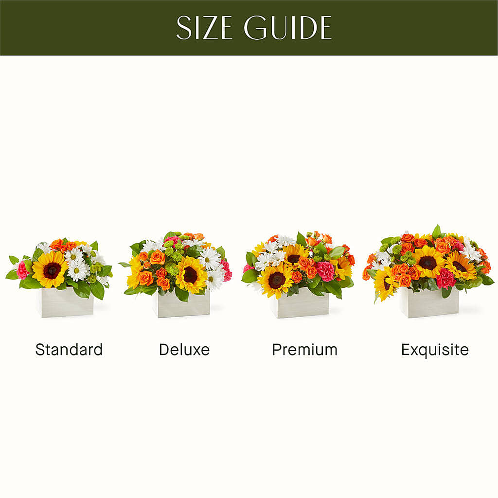 Sun-drenched Blooms Box Bouquet –  Reedley Flower Shop, Reedley CA