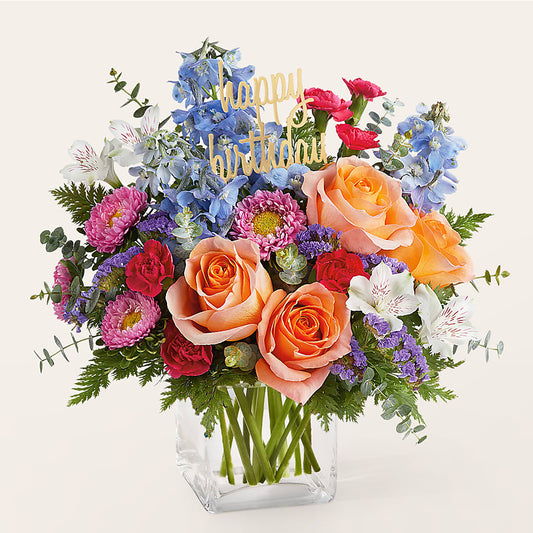 Birthday Bash Bouquet –  Reedley Flower Shop, Reedley CA
