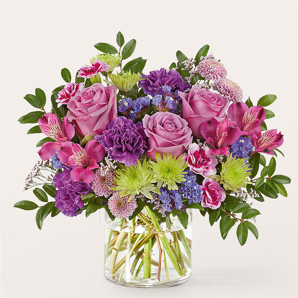 Glass Half Full Bouquet –  Reedley Flower Shop, Reedley CA