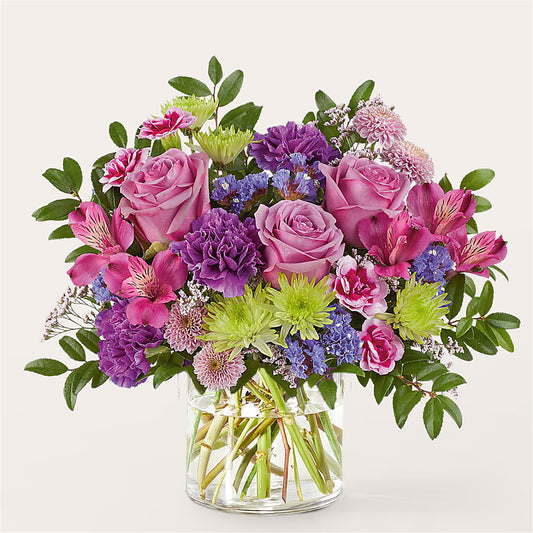 Glass Half Full Bouquet –  Reedley Flower Shop, Reedley CA