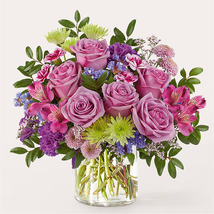 Glass Half Full Bouquet –  Reedley Flower Shop, Reedley CA