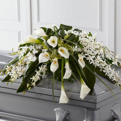 Angel Wings Casket Spray –  Reedley Flower Shop, Reedley CA