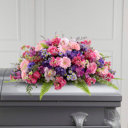 Glorious Garden Casket Spray –  Reedley Flower Shop, Reedley CA